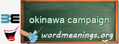 WordMeaning blackboard for okinawa campaign